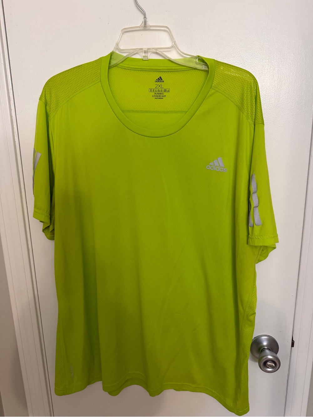 adidas Men’s Neon Green Athletic Short Sleeve Tee
